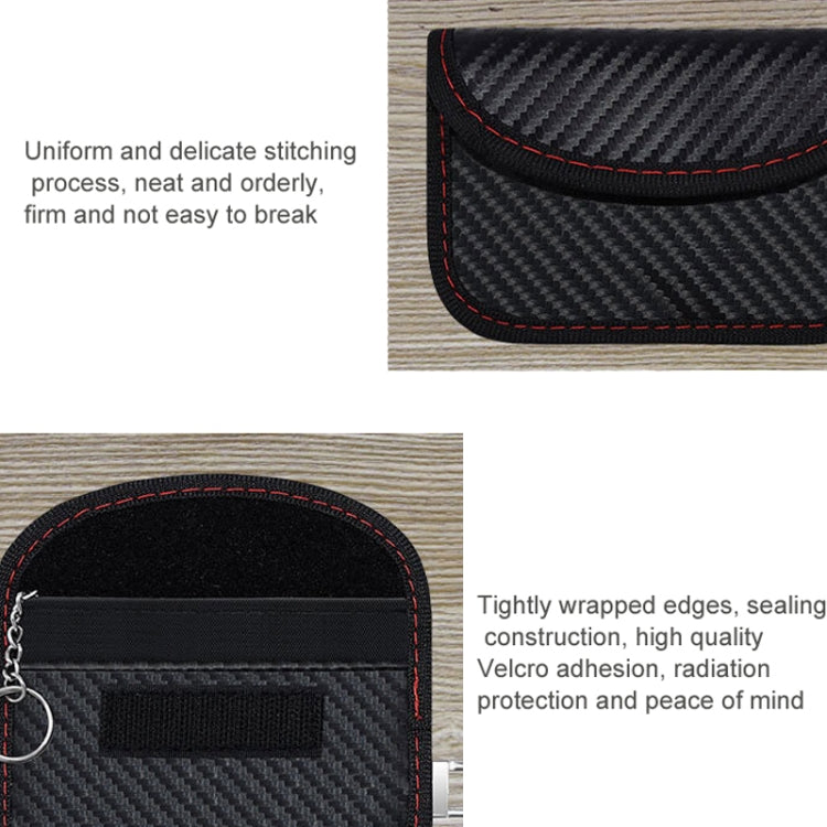 Carbon Fiber RFID Card Case Radiation-Proof Car Key Signal Shielding Bag, 10.5 x 6.5cm, 11.5 x 7.5cm Carbon Fiber RFID Card Case Radiation-Proof Car Key Signal Shielding Bag, 10.5 x 6.5cm, 11.5 x 7.5cm